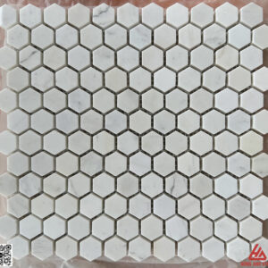 Đá Mosaic lục giác hex 1 - Trắng Sữa