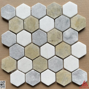 Đá Mosaic lục giác hex2-  Mix Màu