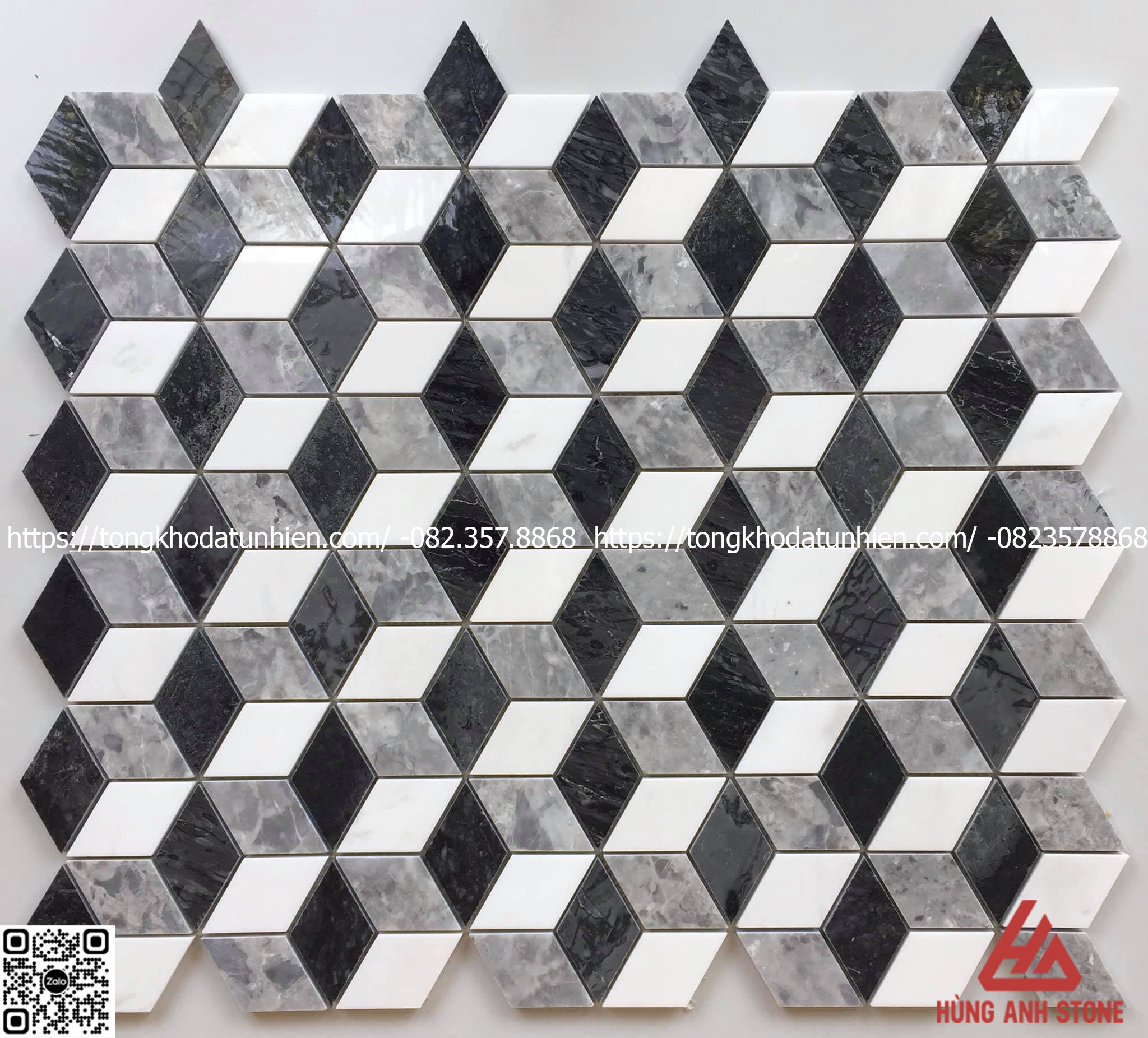 Đá mosaic 3D bình hành -HA.FB10 - Ảnh 2
