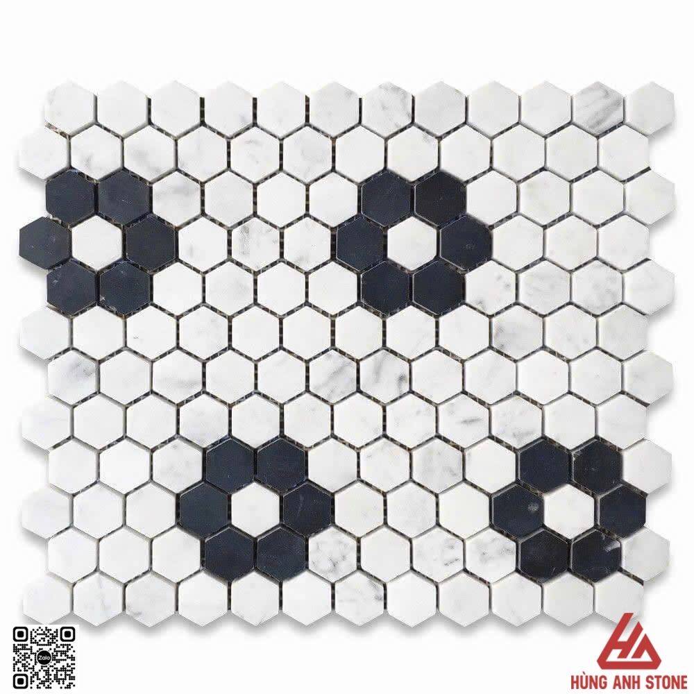 Đá Mosaic lục giác hex 1 - Mix Màu-HA.Hex15