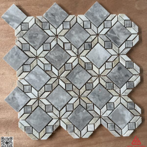 Đá Mosaic bông hoa - ghi điểm vân gỗ