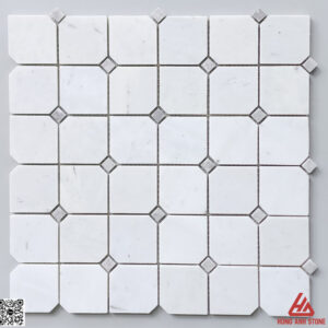 Đá Mosaic Kim Cương - Trắng Sữa điểm Ghi