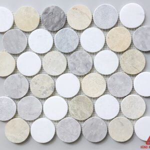 Đá Mosaic bi tròn -Mix màu  -HA.W.2