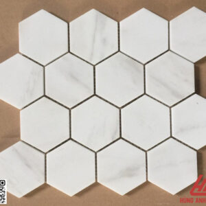 Đá Mosaic lục giác hex 3 -  trắng sữa
