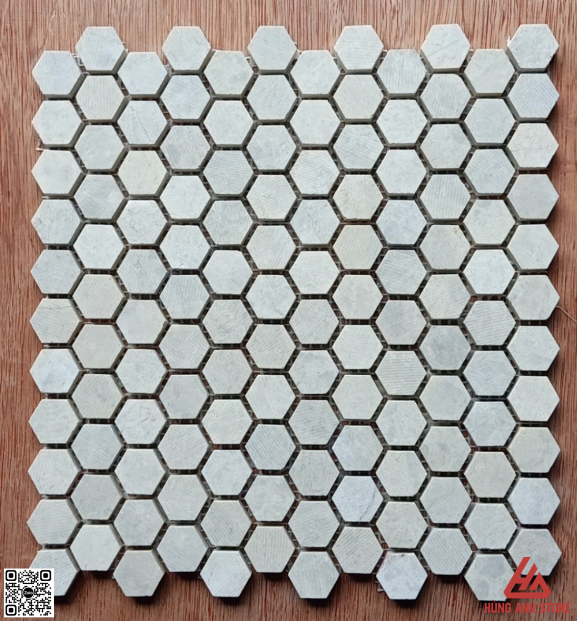 Đá Mosaic lục giác hex 1 - Vàng Chanh Honed