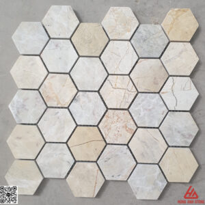 Đá Mosaic lục giác hex2- Vàng Chanh