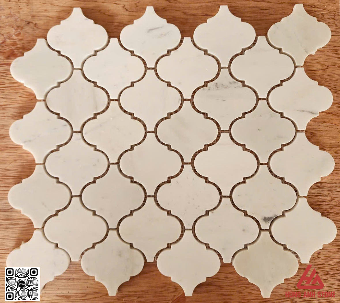 Đá mosaic đèn lồng - màu trắng -HA.DL12F