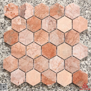 Đá Mosaic lục giác hex2-   Màu Hồng