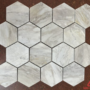 Đá Mosaic lục giác hex 3 -  Vân Gỗ