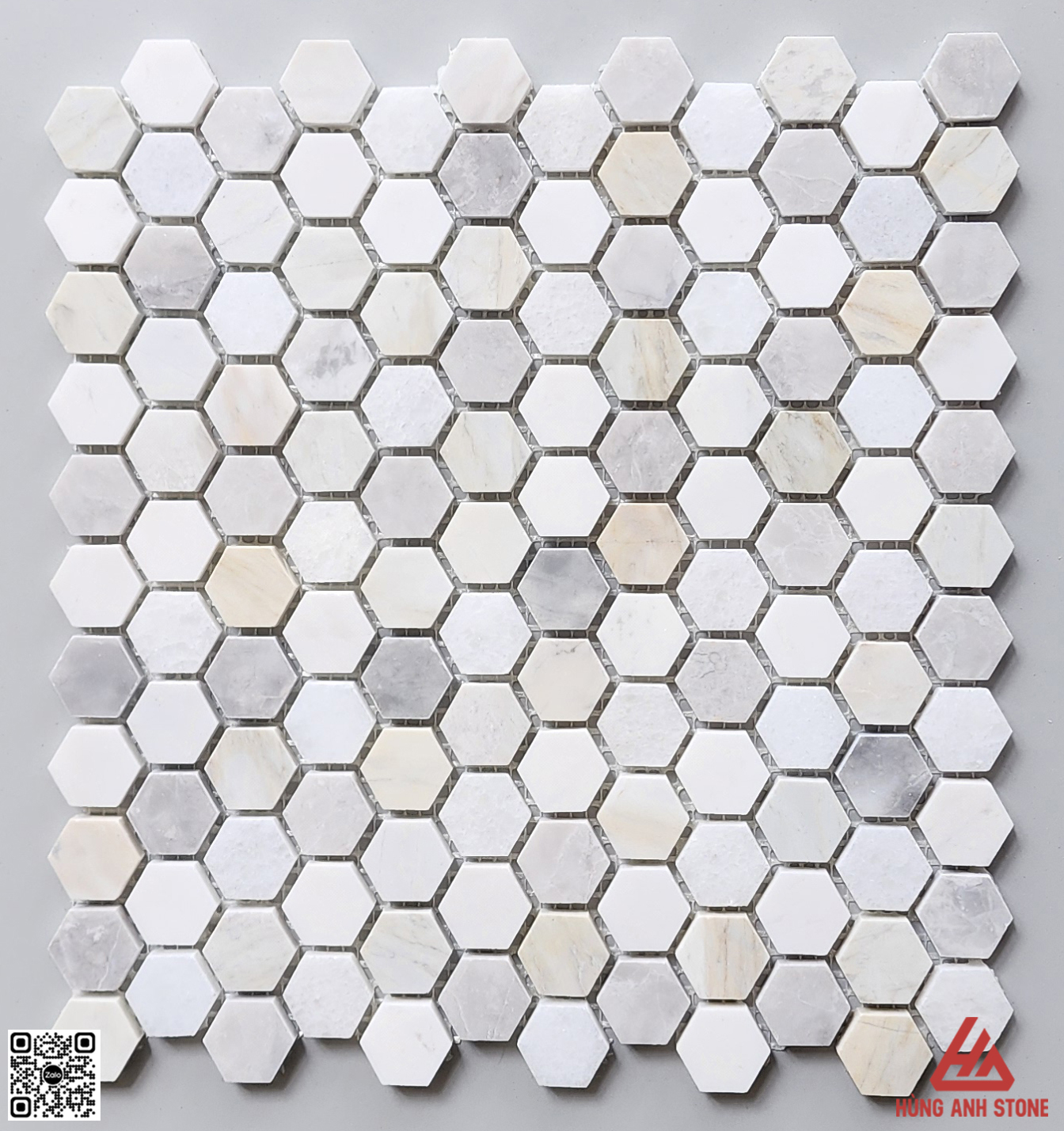 Đá Mosaic lục giác hex 1 - Mix Màu-HA.Hex11