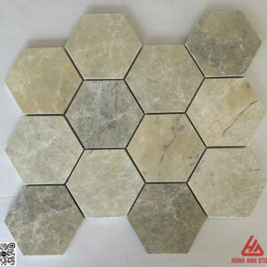 Đá Mosaic lục giác hex 4 -  Vàng Chanh