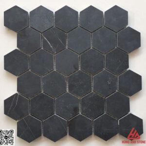 Đá Mosaic lục giác hex2-   Đen Honed