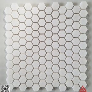 Đá Mosaic lục giác hex 1 - Trắng Muối