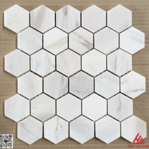 Đá Mosaic lục giác hex2-  Trắng Sữa