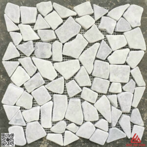 Đá Mosaic đập rối -màu ghi nhạt TB