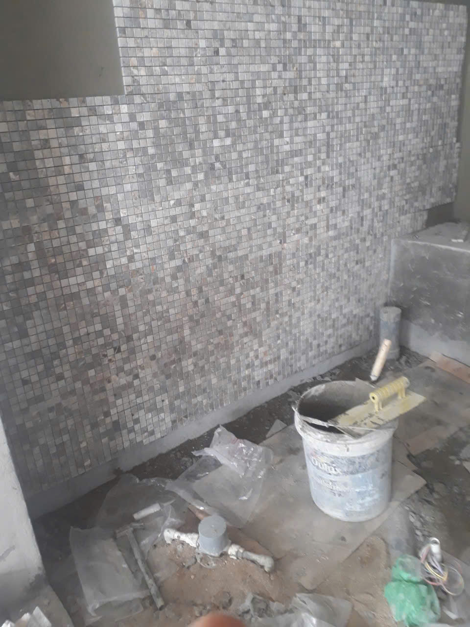 Đá mosaic vàng dăm kết bóng chip 23x23mm-HA14A.23B - Ảnh 3