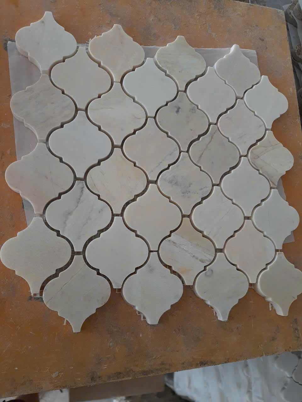 Đá mosaic đèn lồng - màu trắng -HA.DL12F - Ảnh 2
