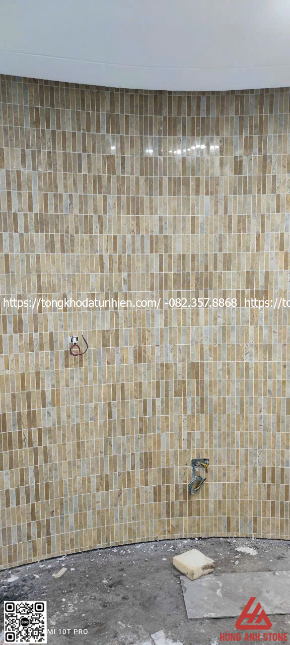 Đá Mosaic 23x98 - màu vàng chanh - Ảnh 2