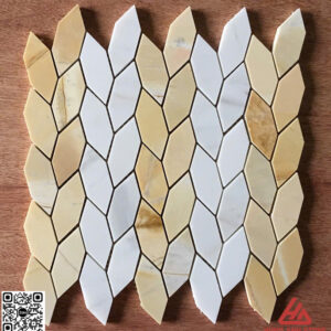 Đá mosaic bông lúa mix màu-HA.BLQF