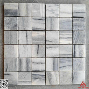 Đá mosaic sọc dưa bạc   48x48mm- HA.48SDB