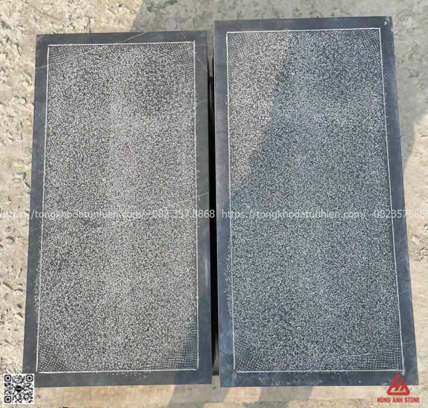 đá xanh đen băm trừ viền