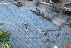 đá xanh rêu băm trừ viền 
