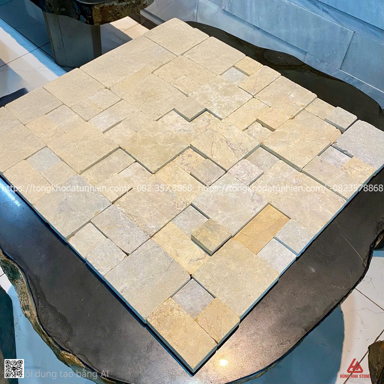 Đá Vàng Chanh Ốp Tường 3D - Ảnh 3